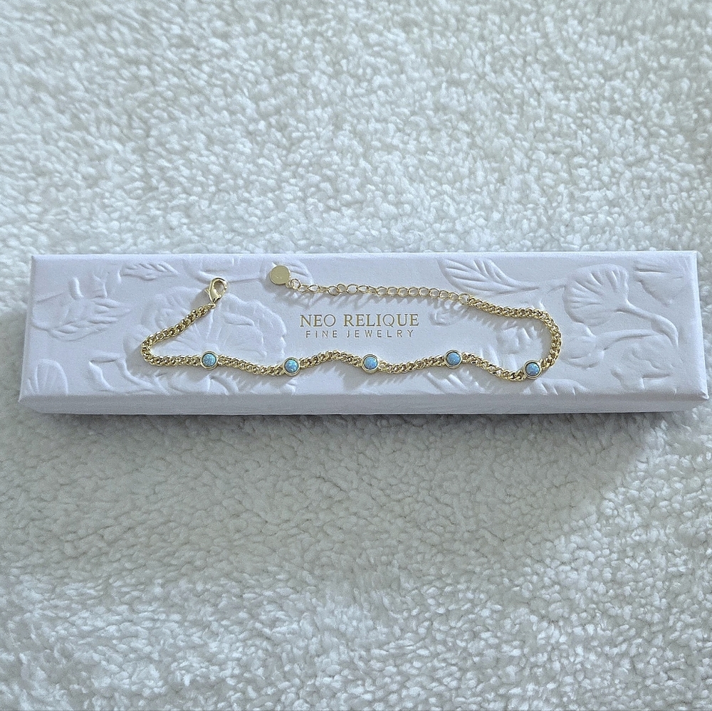 Neo Relique Light Blue🩵 Kyocera Opal Anklet🦶 - NIB - Picture 5 of 15